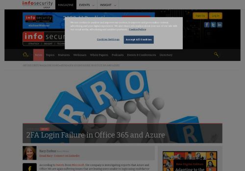 
                            7. 2FA Login Failure in Office 365 and Azure - Infosecurity Magazine