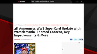 
                            12. 2K Announces WWE SuperCard Update with WrestleMania-Themed ...
