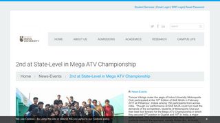 
                            8. 2nd at State-Level in Mega ATV Championship