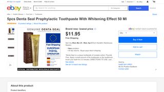 
                            6. 2psc Denta Seal. Unique Toothpaste With Whitening Effect. Original ...