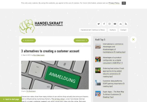 
                            12. 3 alternatives to creating a customer account | Handelskraft - The E ...