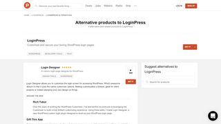 
                            8. 3 Alternatives to LoginPress | Product Hunt
