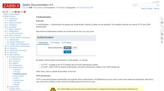 
                            4. 3 Authentication [Zabbix Documentation 4.0]