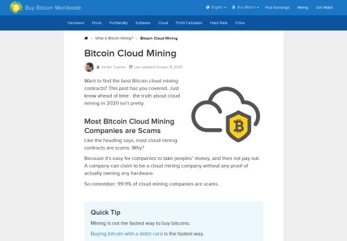 
                            9. 3 Best Bitcoin Cloud Mining Contract Reviews (2019 ...