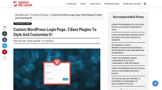 
                            4. 3 Best WordPress Plugins to create Custom Login Page - ShoutMeLoud
