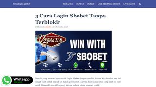 
                            13. 3 Cara Login Sbobet Tanpa Terblokir | Vegas338 Agen Resmi Sbobet ...