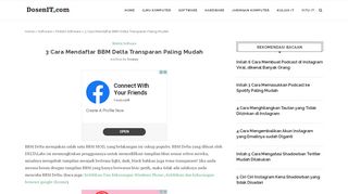 
                            2. 3 Cara Mendaftar BBM Delta Transparan Paling Mudah - DosenIT.com