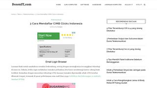 
                            11. 3 Cara Mendaftar CIMB Clicks Indonesia - DosenIT.com