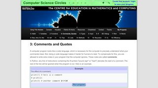 
                            6. 3: Comments and Quotes | Computer Science Circles