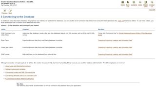 
                            13. 3 Connecting to the Database - Oracle Docs