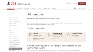 
                            8. 3-D Secure: paiement sécurisé par carte de crédit | UBS Suisse