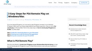 
                            7. 3 Easy Steps for PS4 Remote Play on Windows/Mac - Driver Easy