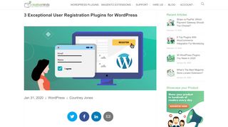 
                            12. 3 Exceptional User Registration Plugins for WordPress - CreativeMinds