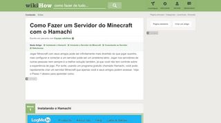 
                            8. 3 Formas de Fazer um Servidor do Minecraft com o Hamachi - wikiHow