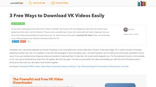 
                            4. 3 Free Ways to Download VK Videos Easily - WonderFox