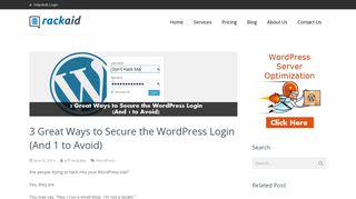 
                            10. 3 Great Ways to Secure the WordPress Login (And 1 to Avoid) - rackAID