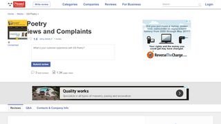 
                            6. 3 GS Poetry Reviews and Complaints @ Pissed Consumer