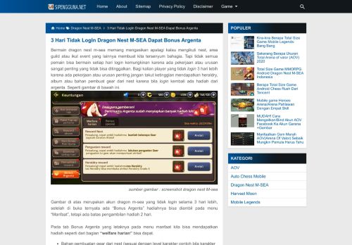 
                            13. 3 Hari Tidak LogIn Dragon Nest M-SEA Dapat Bonus Argenta - Si ...