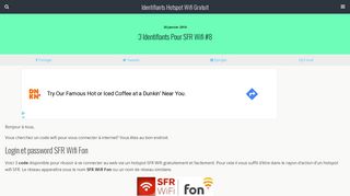 
                            1. 3 identifiants pour SFR Wifi #8 - Identifiants Hotspot Wifi Gratuit