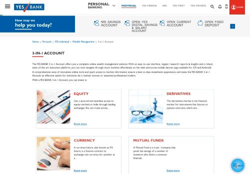 
                            2. 3-in-1 Account – Savings, Demat & YES SECURITIES Investment ...