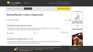 
                            11. 3 Jobs Werkstoffprüfer in Regenstauf - meinestadt.de