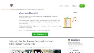 
                            7. 3 Keys to Fast Ear Training Success from Scott Edwards (Ear Training ...