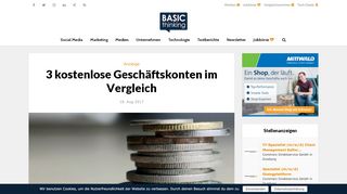 
                            8. 3 kostenlose Geschäftskonten im Vergleich - BASIC thinking