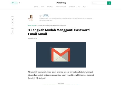 
                            7. 3 Langkah Mudah Mengganti Password Email Gmail - Penablog