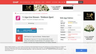 
                            9. 3. Liga Live Stream - Telekom Sport - Web-App - CHIP