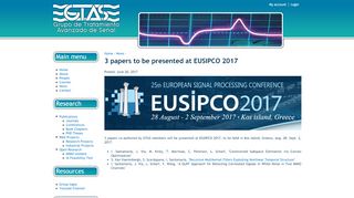 
                            11. 3 papers to be presented at EUSIPCO 2017 | Grupo de Tratamiento ...