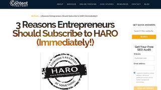 
                            9. 3 Reasons Entrepreneurs Should Subscribe to HARO