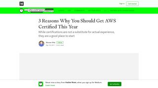 
                            10. 3 Reasons Why You Should Get AWS Certified This Year - Hacker Noon