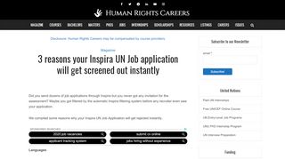 
                            12. 3 reasons your Inspira UN Job application will get screened out ...