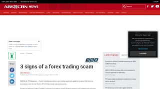 
                            13. 3 signs of a forex trading scam | ABS-CBN News