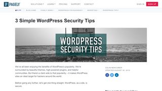 
                            6. 3 Simple WordPress Security Tips - Pagely