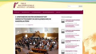 
                            8. 3. Sinfonieorchester-Workshop mit Werkstattkonzert in der Kleinen ...