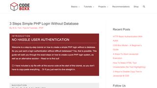 
                            10. 3 Steps Simple PHP Login Without Database - Code Boxx