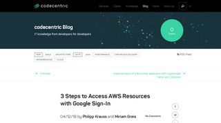 
                            9. 3 Steps to Access AWS Resources with Google Sign-In - codecentric ...