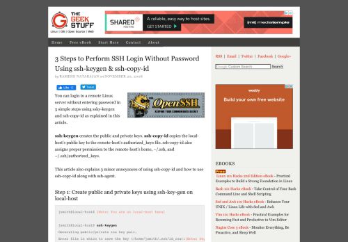 
                            9. 3 Steps to Perform SSH Login Without Password Using ssh-keygen ...