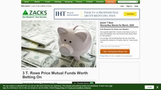 
                            8. 3 T. Rowe Price Mutual Funds Worth Betting On - September 12, 2018 ...
