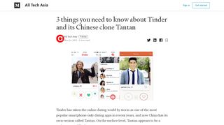 
                            5. 3 things you need to know about Tinder and its Chinese clone Tantan