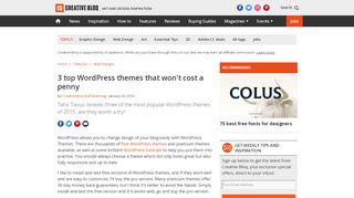 
                            7. 3 top WordPress themes that won't cost a penny | Creative Bloq