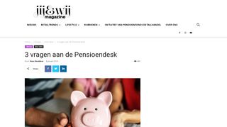 
                            12. 3 vragen aan de Pensioendesk - Jij&Wij