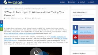 
                            9. 3 Ways to Auto Logon to Windows without Typing Your Password ...