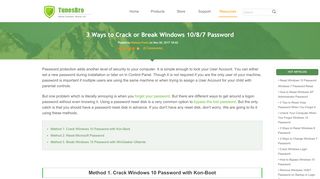 
                            4. 3 Ways to Crack or Break Windows 10/8/7 Password - TunesBro
