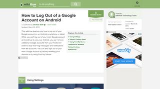 
                            4. 3 Ways to Log Out of a Google Account on Android - wikiHow