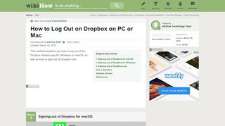 
                            6. 3 Ways to Log Out on Dropbox on PC or Mac - wikiHow