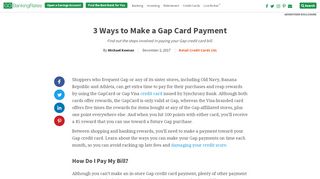 
                            11. 3 Ways to Make a Gap Card Payment | GOBankingRates