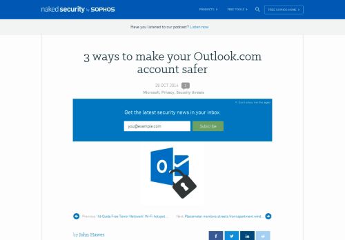 
                            13. 3 ways to make your Outlook.com account safer – Naked Security