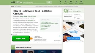 
                            11. 3 Ways to Reactivate Your Facebook Account - wikiHow